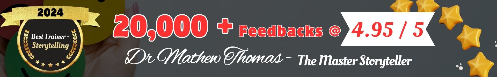 Data storyteller - Dr Mathew Thomas