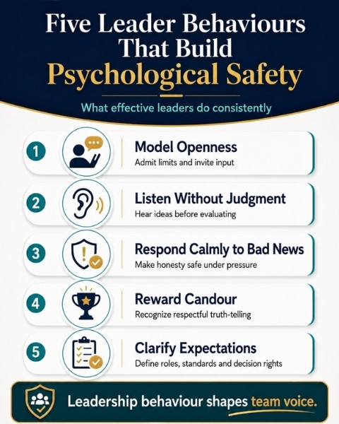 Leadership Behaviours That Build Psychological Safety