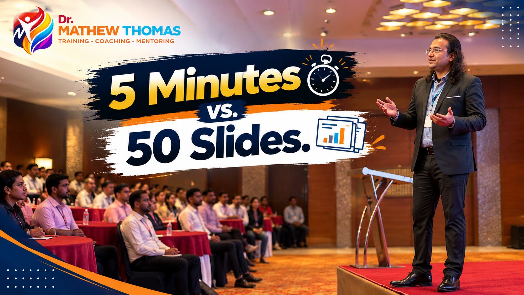 5 Minutes vs. 50 Slides Dr. Mathew Thomas